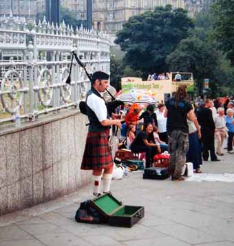 Bagpipes in Edinburgh Scotland