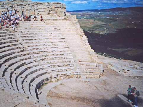 Nancy and Nate at theatre in Sicily Italy