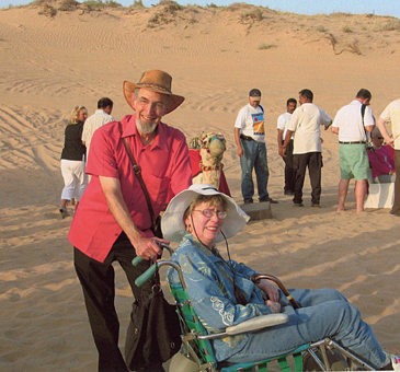 disabled travel wheelchair nancy nate dubai desert
